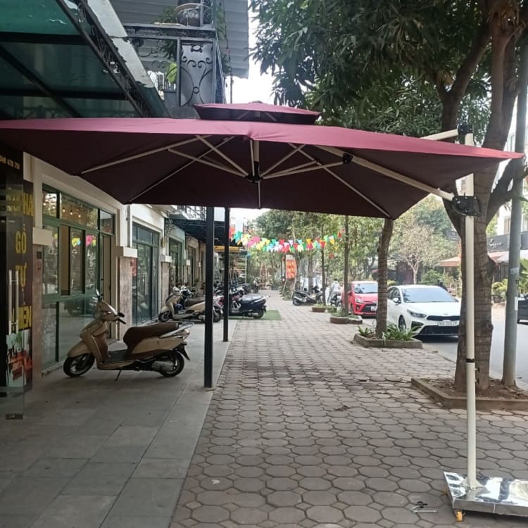 Dù lệch tâm hệ nâng hạ màu đỏ