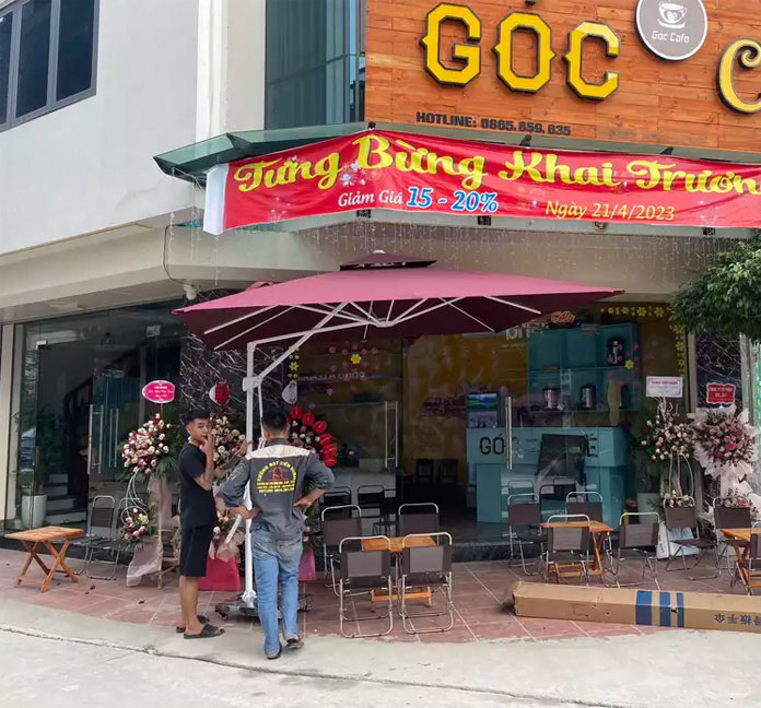 Ô dù lệch tâm vuông 3M màu đỏ